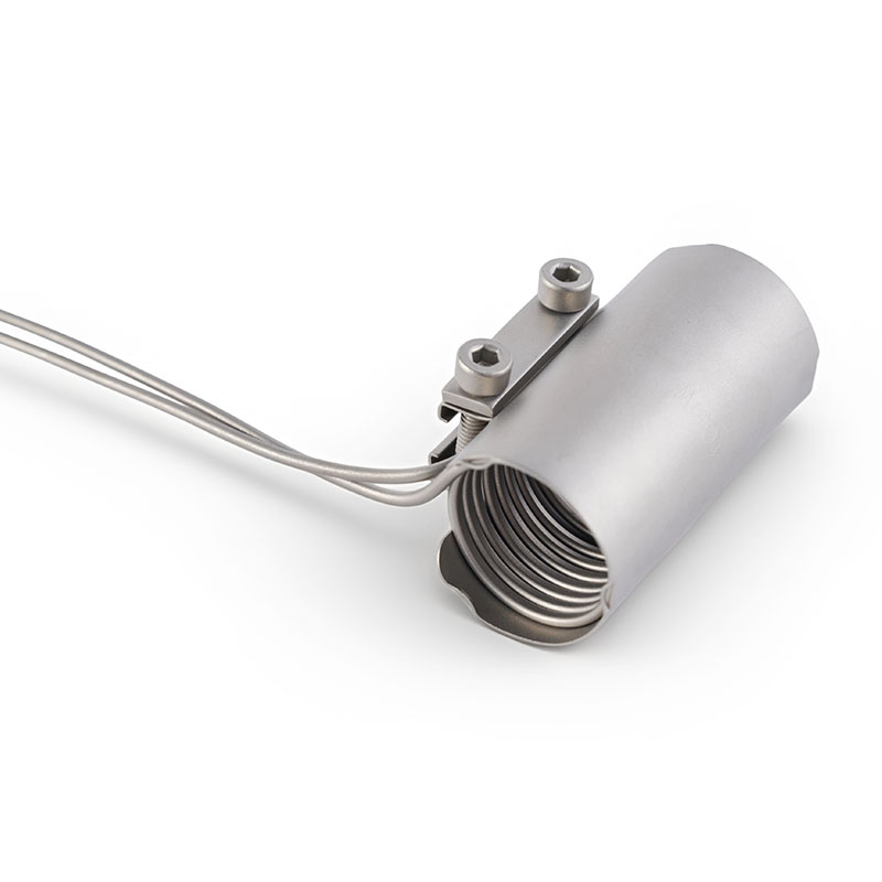 Calentador de canal caliente con bobina de abrazadera axial