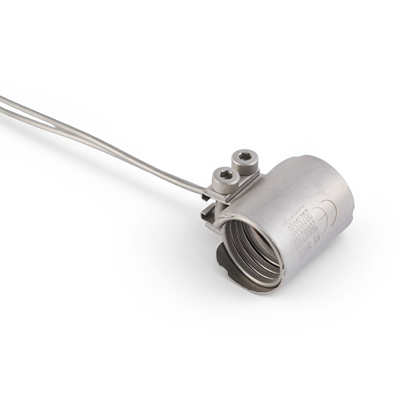 Calentador de canal caliente con bobina de abrazadera axial