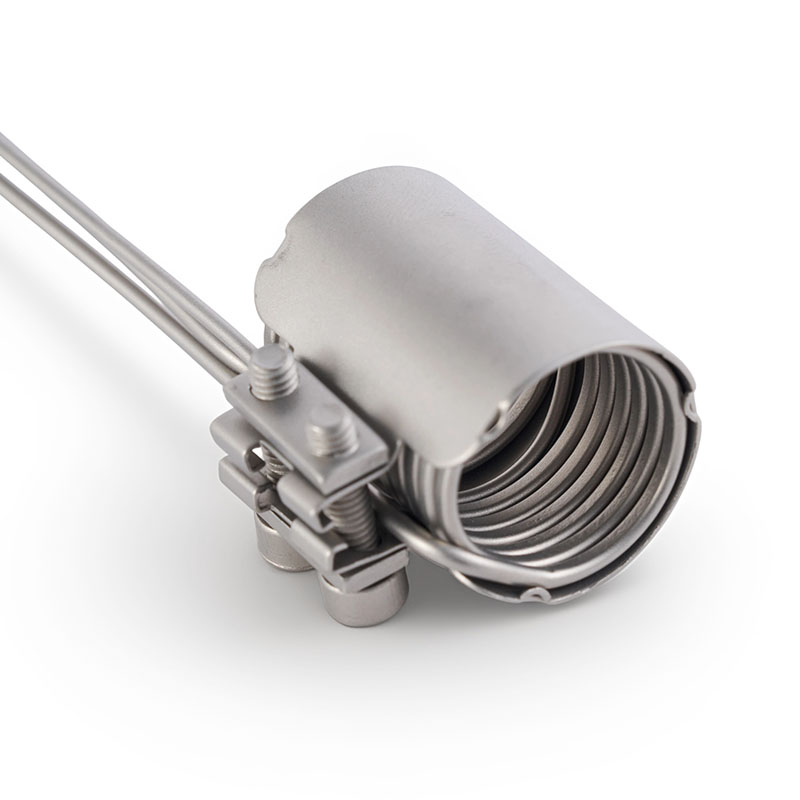 Calentador de canal caliente con bobina de abrazadera axial